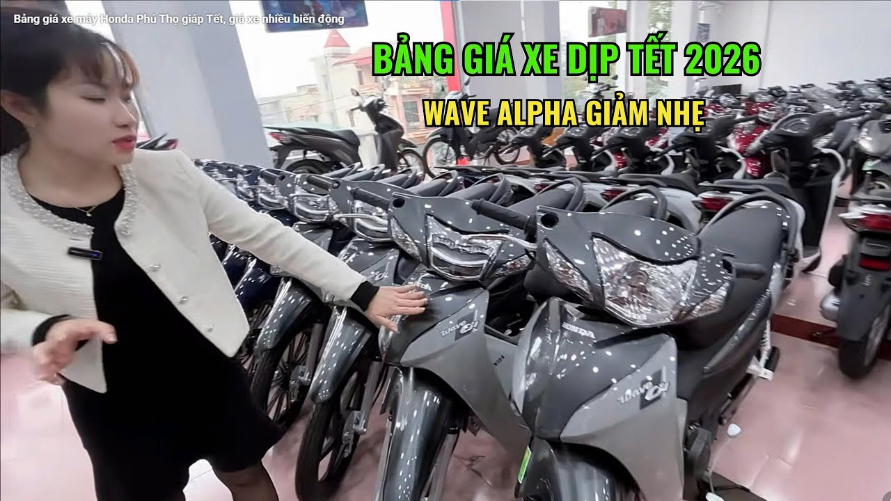 Bảng giá xe máy Honda Phú Thọ giáp Tết, giá xe nhiều biến động