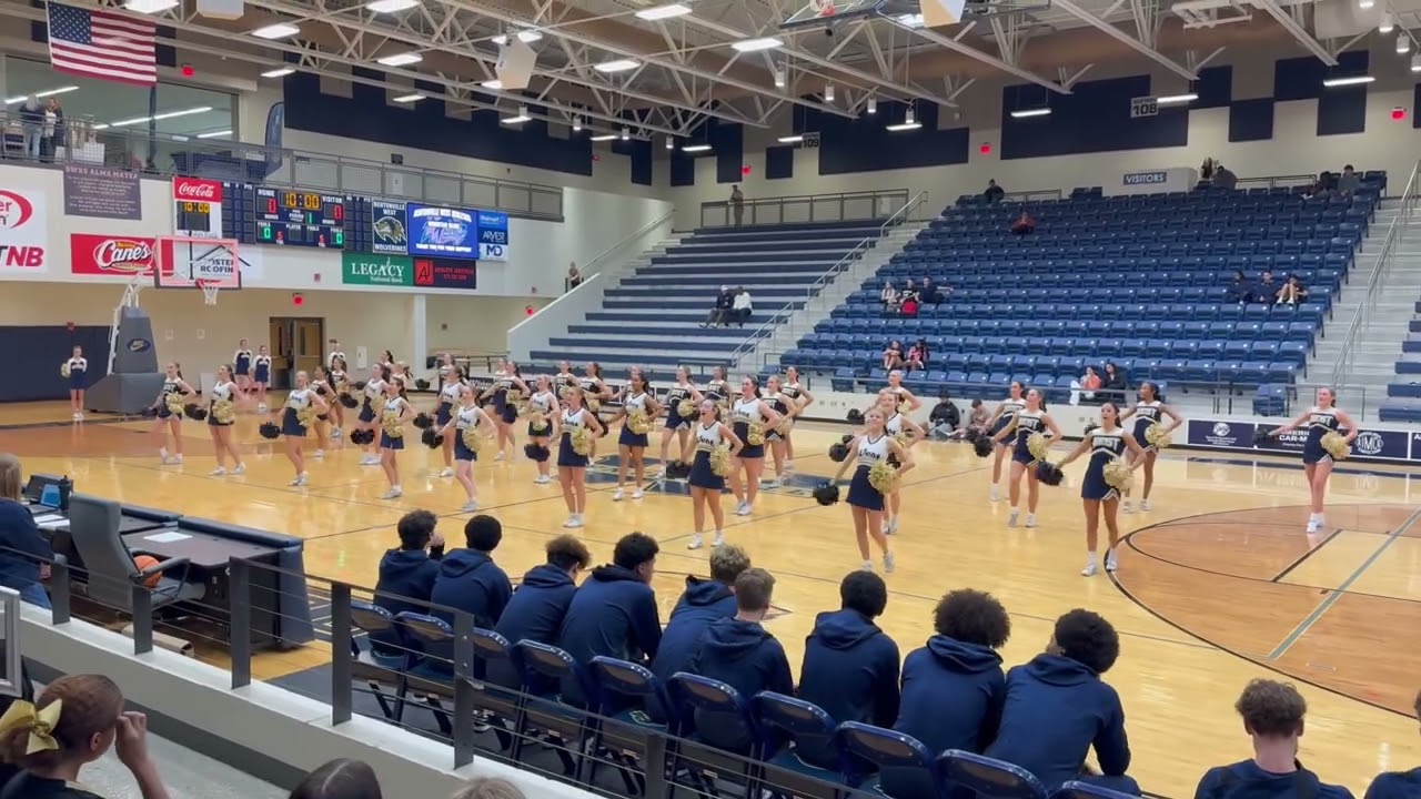 Bentonville West Cheerleaders at Winter Sports Showcase 