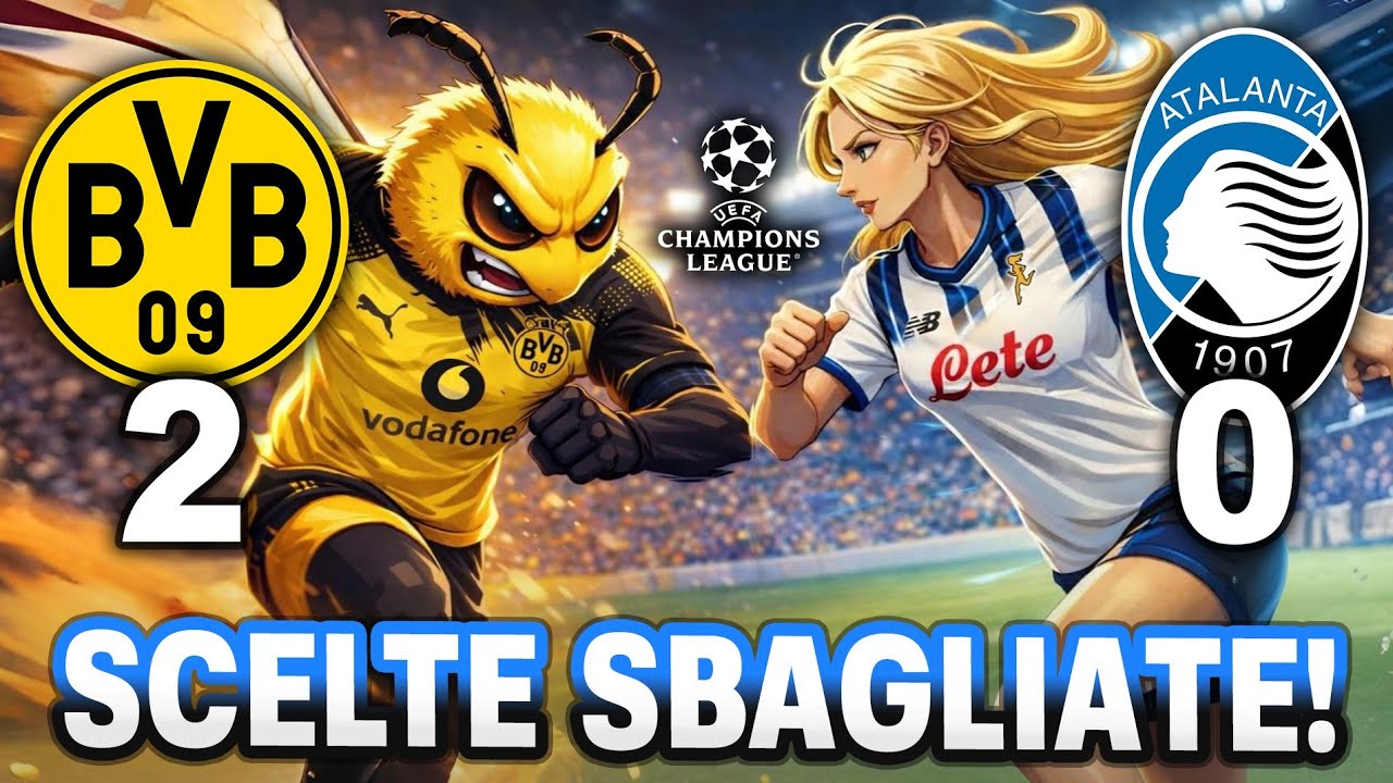 BORUSSIA DORTMUND - ATALANTA 2-0 || SFOGO || CHAMPIONS LEAGUE
