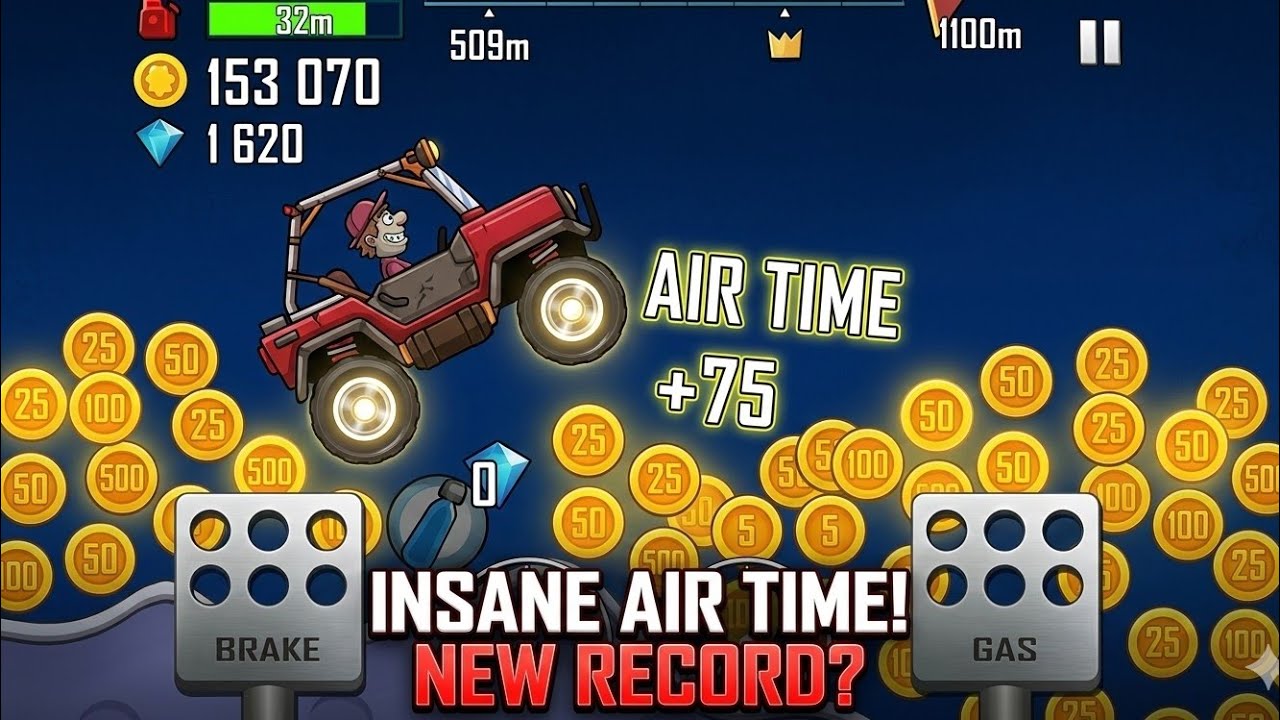 I try to find some coin to upgrade my car #hillclimbracing #hillclimbracing3 