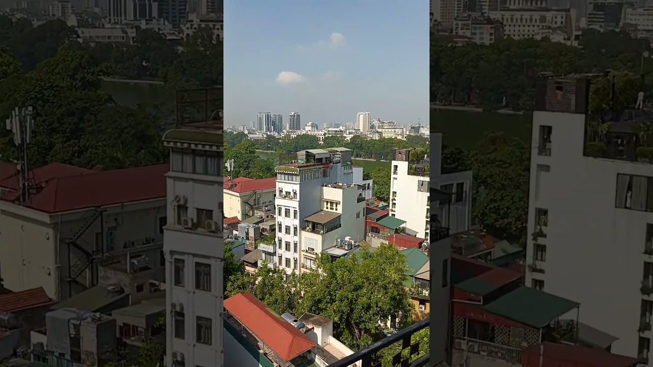 La Nueva Boutique Hotel Hanoiのスカイバーからの展望