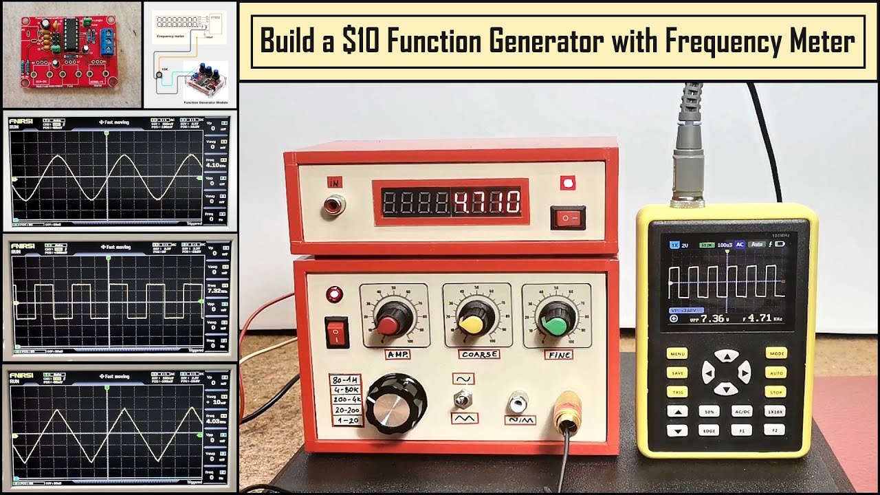 Build a $10 Function Generator with Frequency Meter for Your Lab