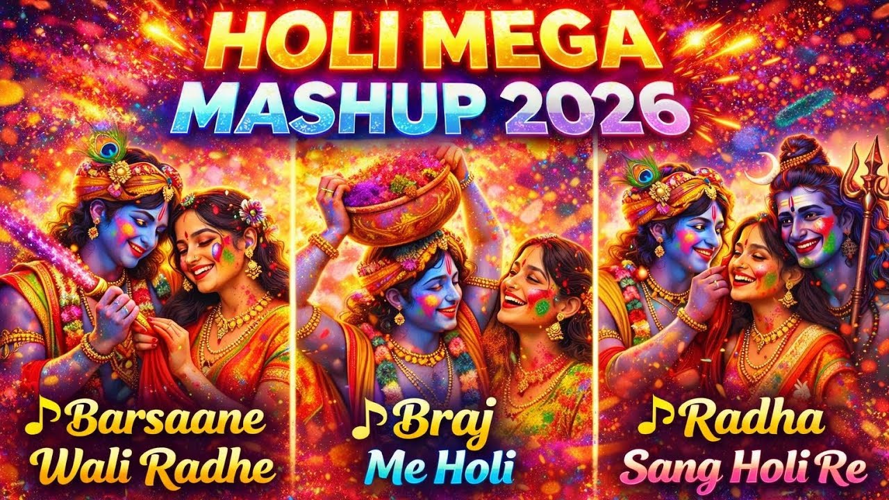 Holi Nonstop Mashup 2026 | Braj Ki Holi Special | Radha Krishna Holi Songs | DJ Remix dhamal