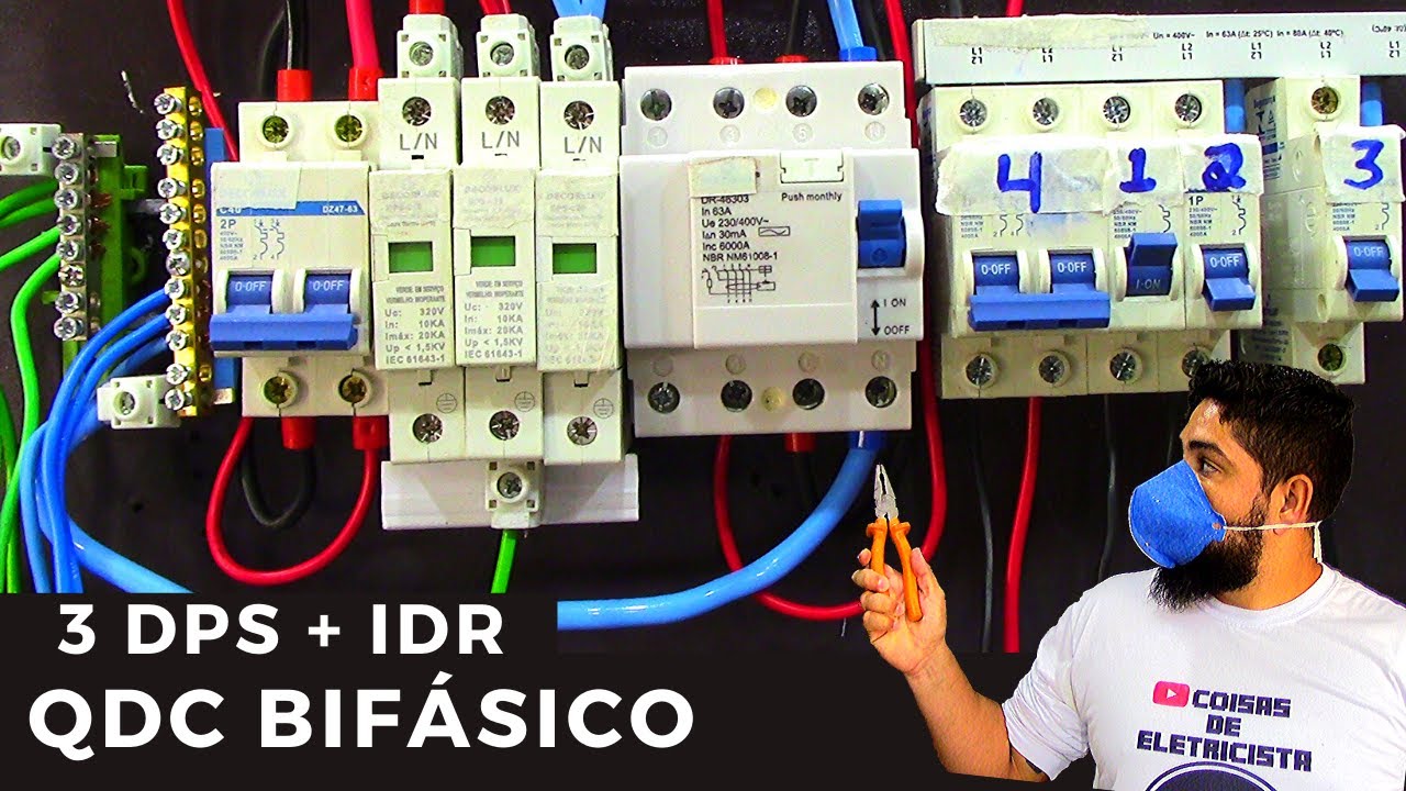 Como MONTAR QUADRO DISTRIBUIÇÃO BIFÁSICO-agora você aprende(breakers frame)