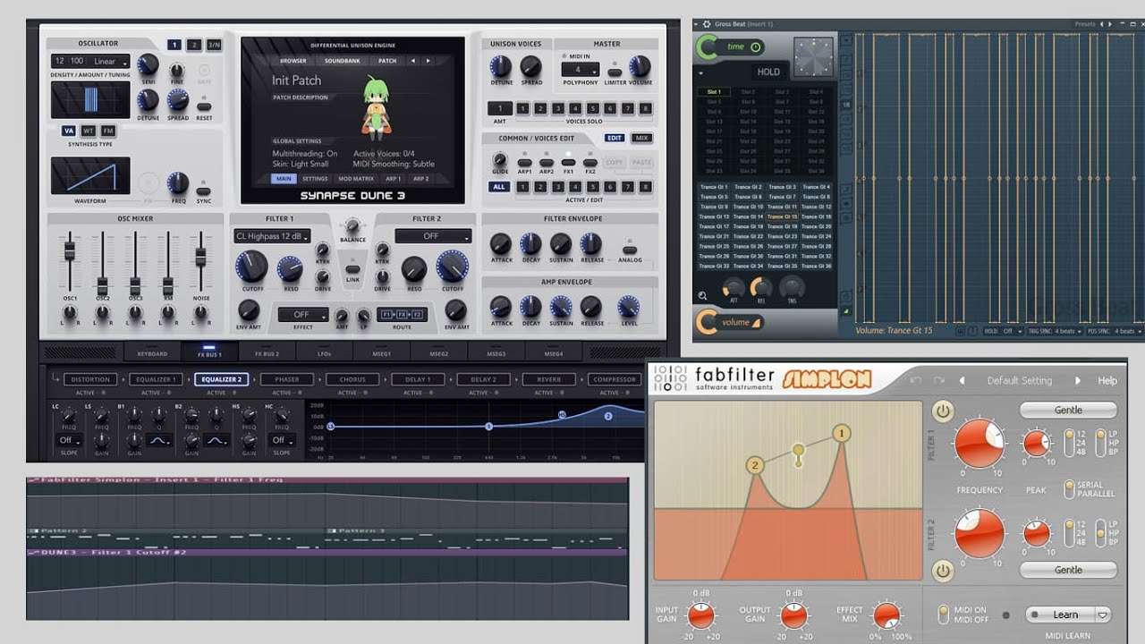 Ритмичный Lead Psy Trance c DUNE3, FabFilter Simplon и Gross Beat
