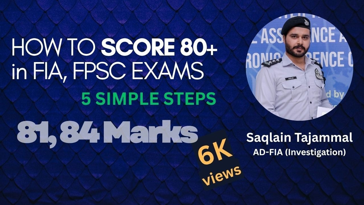 How to score 80+ in fpsc exams | 5 Steps towards success in AD-FIA | Preparation Strategy | G.K mcqs