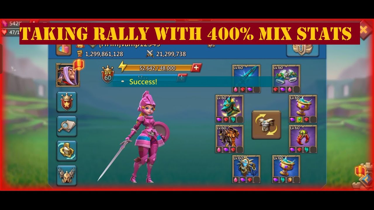 Easy Capping with 400% Mix Stats: F2P Rally Trap Lords Mobile