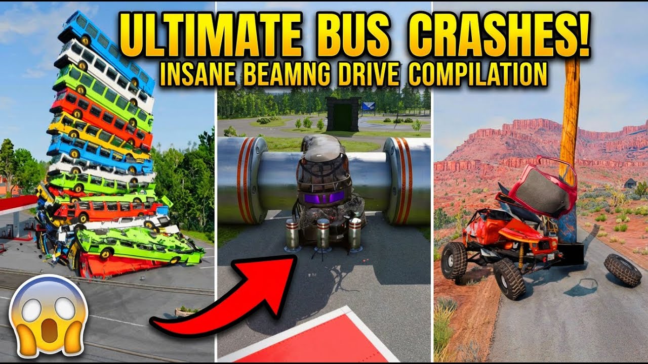 Cars vs Multiple Extreme Challenges Compilation | BeamNG.drive