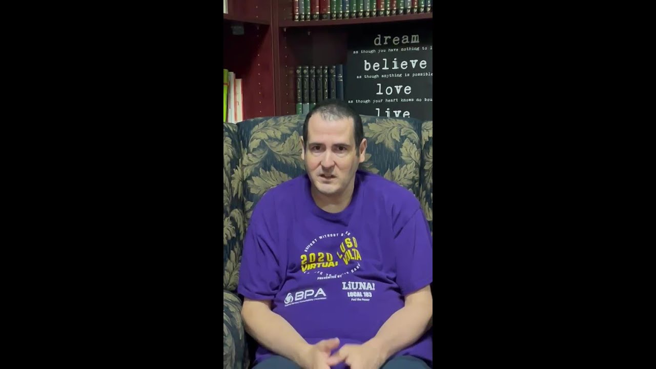 2022 Volta Luso Charities - Walter, a Luso Support Centre Toronto Participant - Message of Support