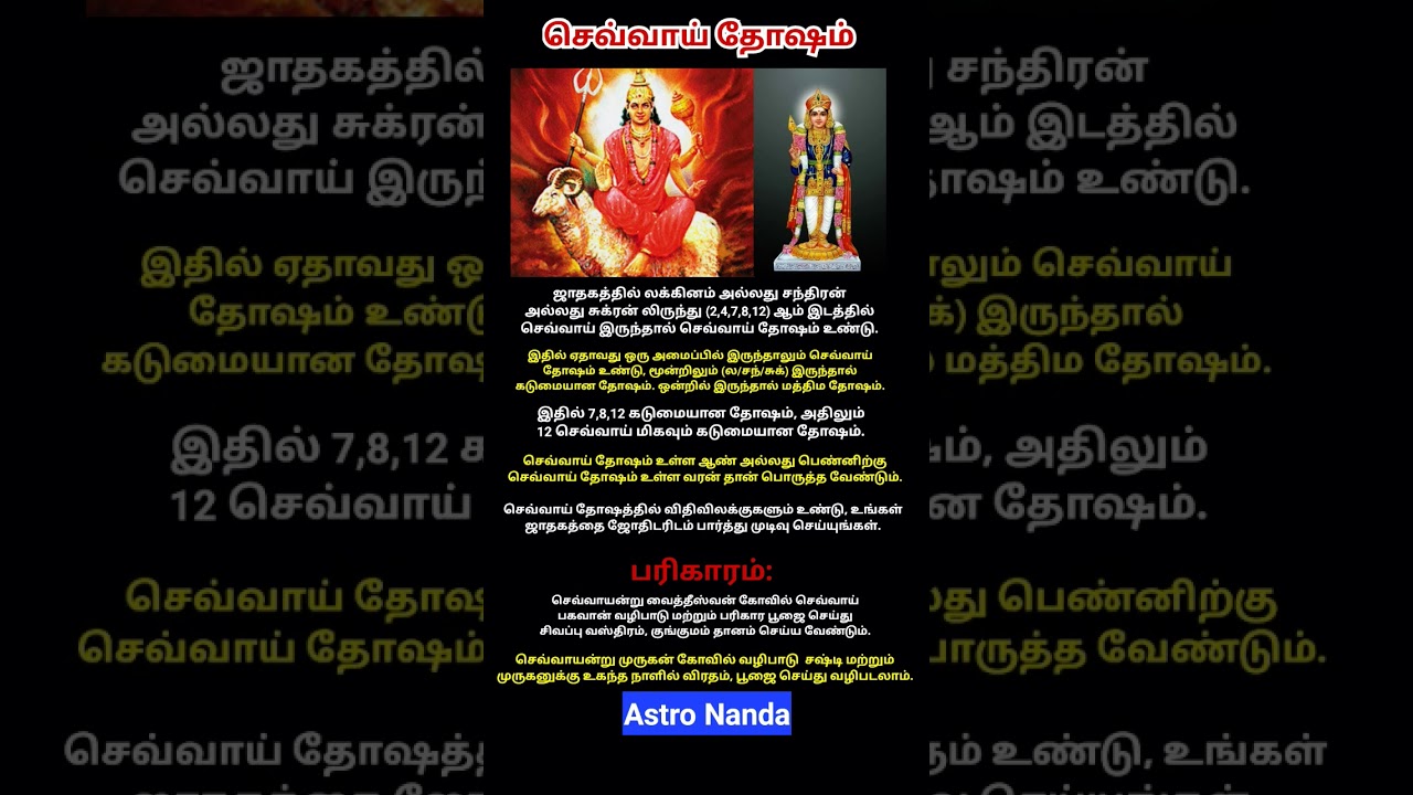 செவ்வாய் தோஷம் இருக்கா என்று எப்படி பார்ப்பது? பரிகாரம் என்ன?
