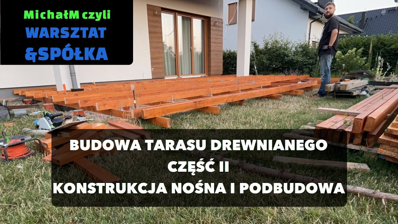 Budowa tarasu drewnianego - Część 2 | Budowa konstrukcji nośnej | Zagospodarowanie pod tarasem