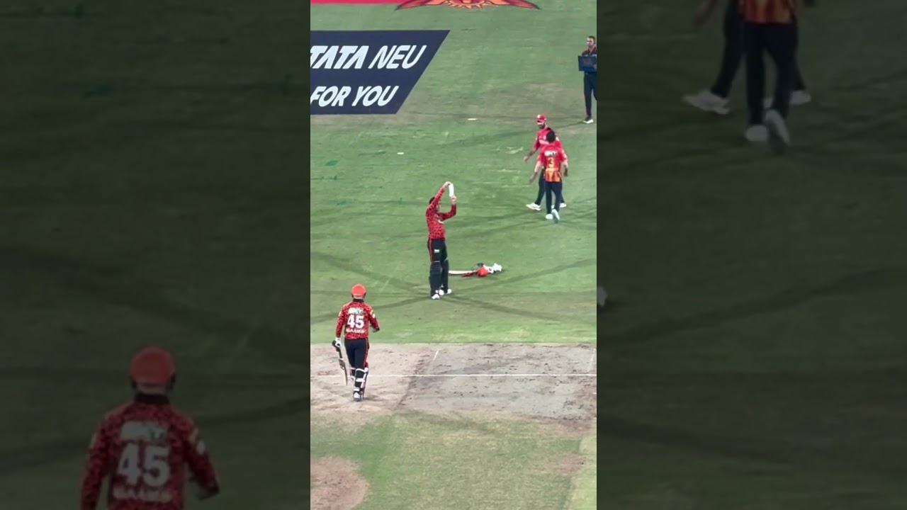 Abhishek Sharma Century Celebration 🧡🔥 #cricket #india #ipl #srh #srhvspbks #orangearmy