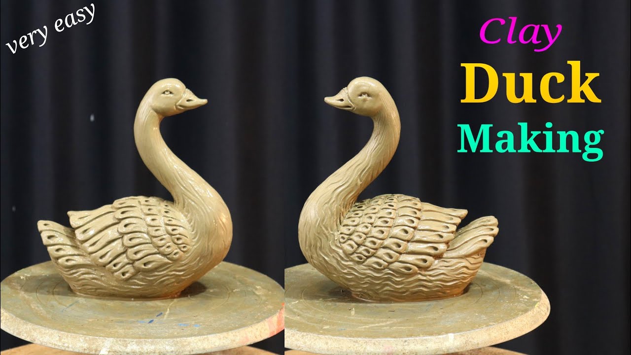 How to make duck with clay very easy | clay art