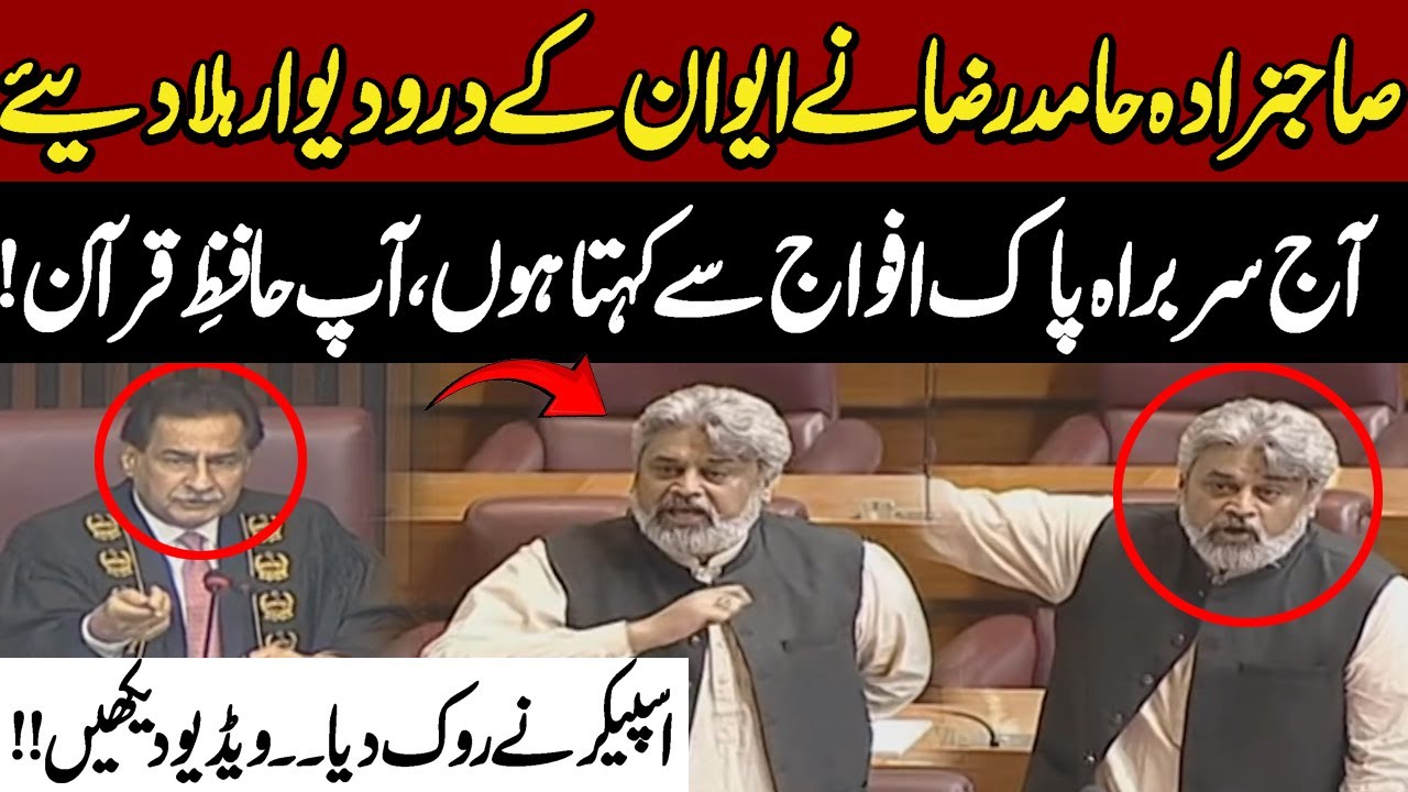 🔥 Sahibzada Hamid Raza’s Hard-Hitting Speech in National Assembly | Must Watch!  | PTI Leaders