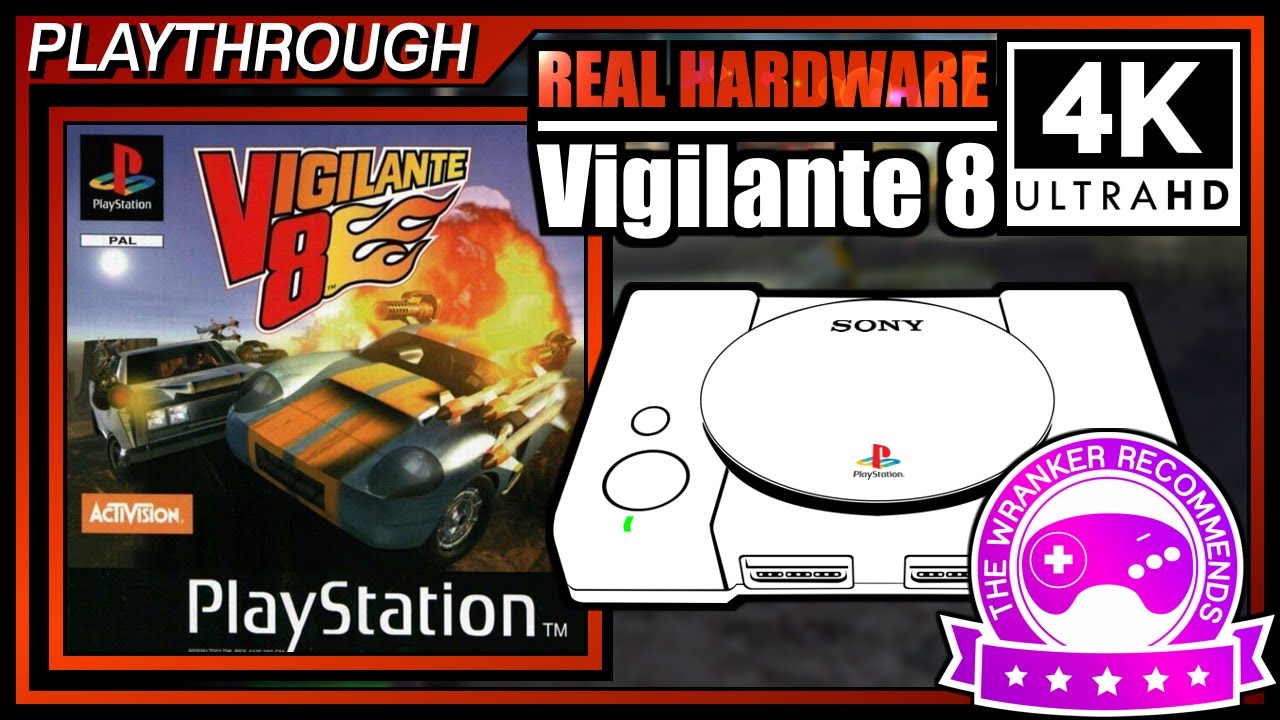 Vigilante 8 (1998) | Wranker 4K PS1 Real Hardware Playthrough | Retrotink 4K