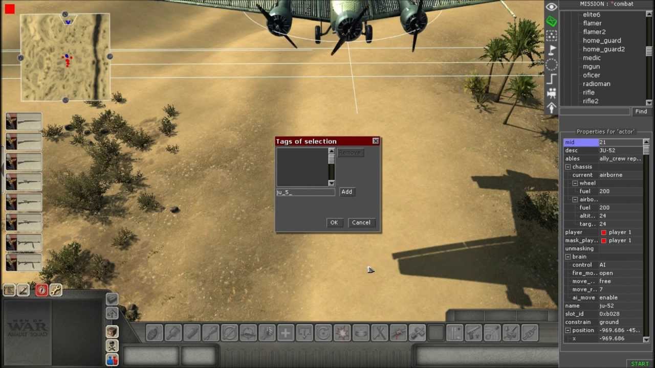 Men of War Assault Squad GEM Editor Tutorial: How to make paratroopers