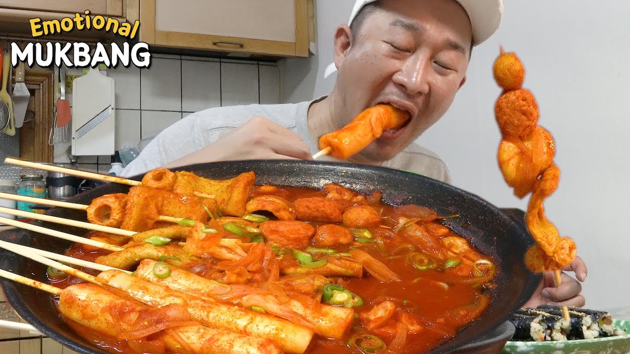 두툼한 가래떡으로 떡볶이🔥  & 귀여운 꼬마김밥 먹방~ Mukbang ASMR Eating Show TTeokbokki