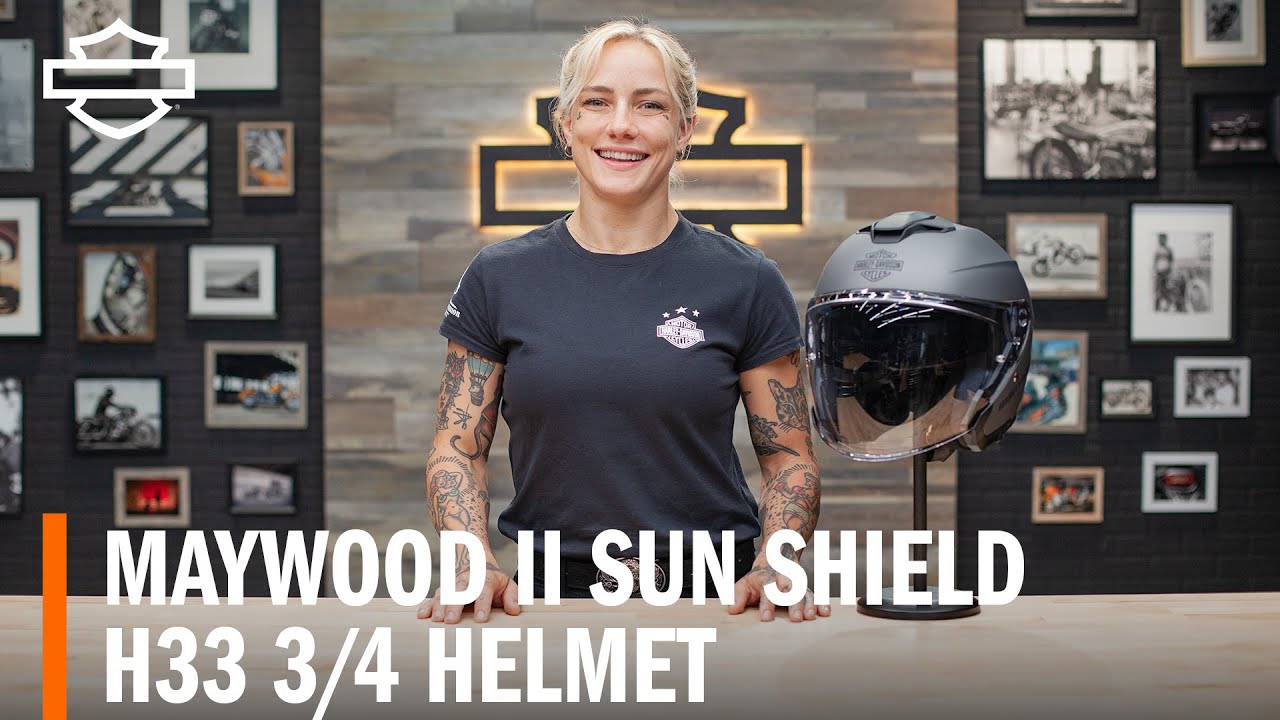 Harley-Davidson Maywood II Sun Shield H33 3/4 Motorcycle Helmet Overview