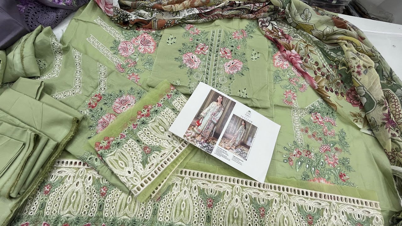 #jade #ombre #intezar #haniaamir #embroideredlawn #fashionstyles #lawn Order on WhatsApp 7610387608
