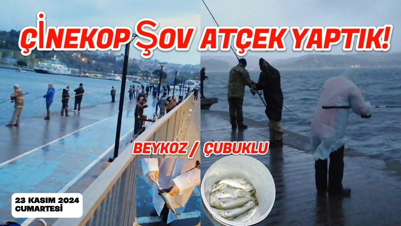 ÇİNEKOP AVI - İSTANBUL Boğazı'nda ÇOK GÜZEL ÇİNEKOP YAPTI. Fırtına koptu ve balık kesmedi devam etti