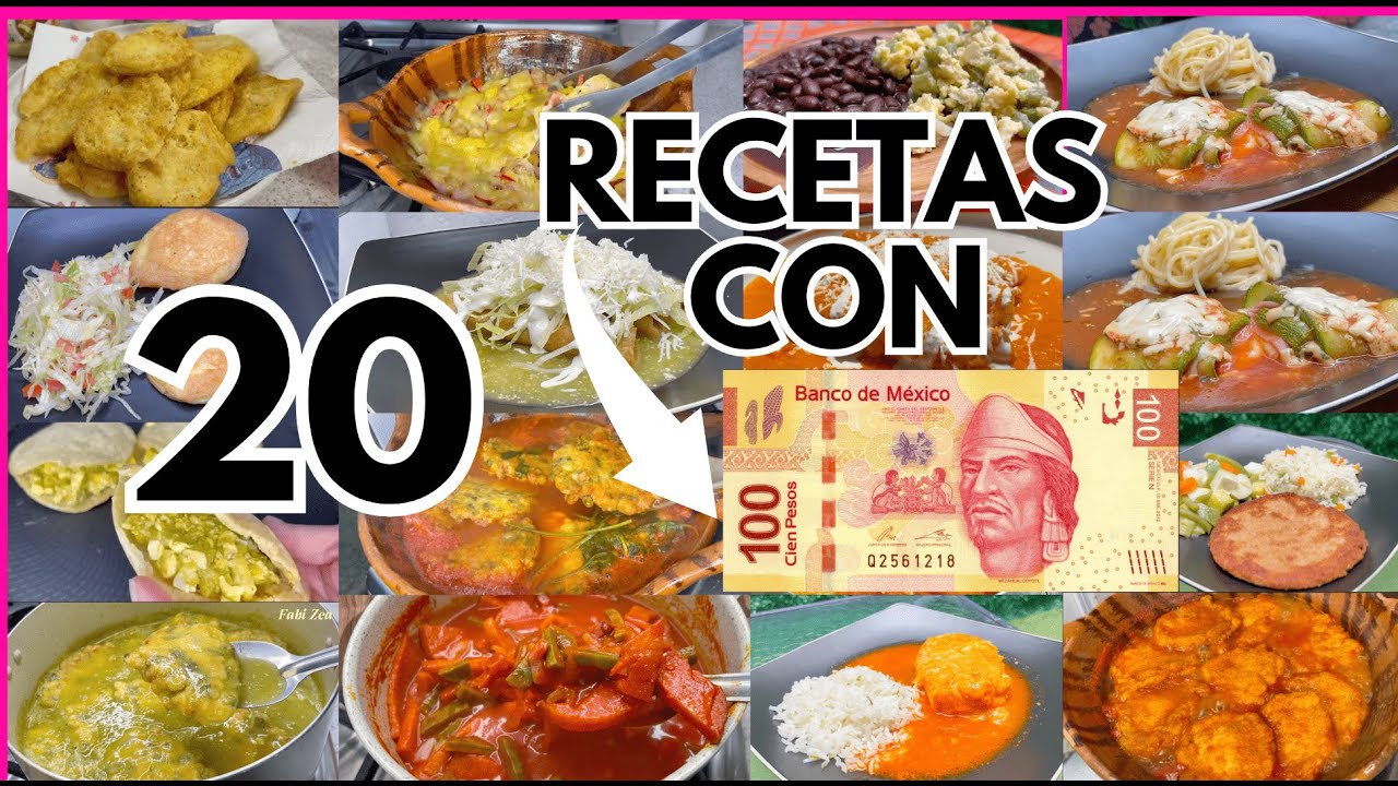 ✅ 20 RECETAS CON $100 PESOS #cocinaconmigo #viralrecipevideo