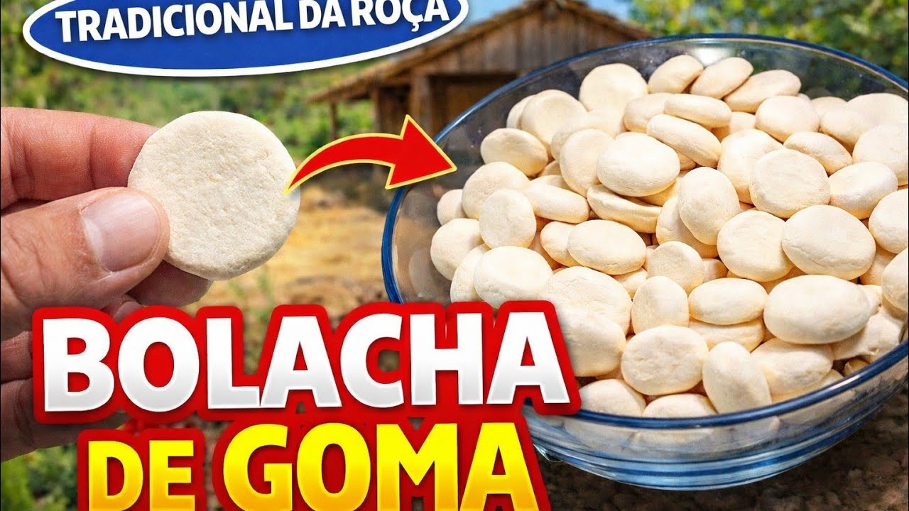 Como Tirar Goma de Mandioca e Fazer Bolachinha Caseira | Tradição da Roça