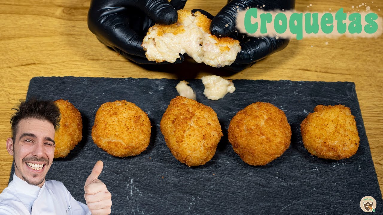 CROQUETAS de CEBOLLA CARAMELIZADA y BACON VEGANAS