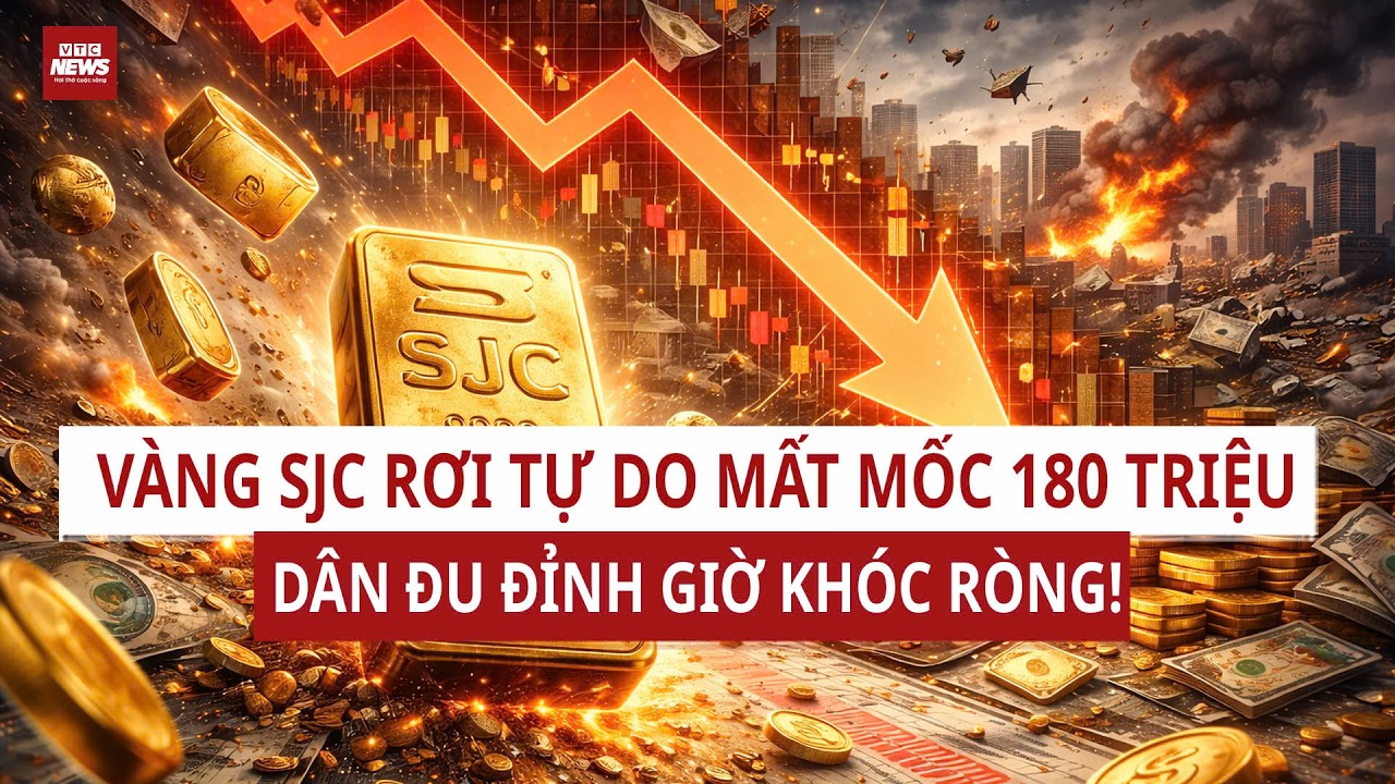 SỐC: Giá vàng SJC lao dốc phũ phàng, dân đu đỉnh giờ lỗ hàng chục triệu đồng! | VTC News