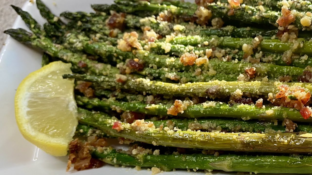 Roasted Asparagus with Bacon and Parmesan Cheese