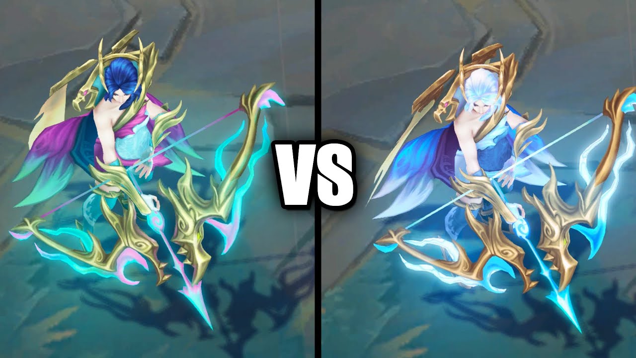 Fae Dragon Ashe vs Paragon Chroma Comparison (League of Legends)