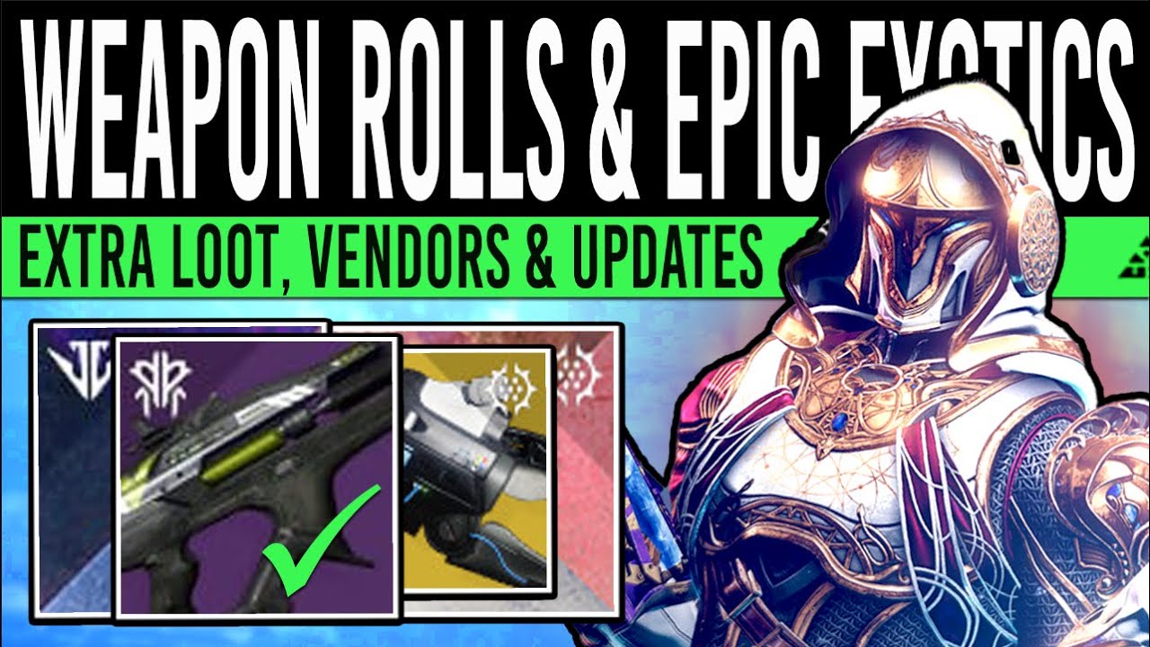 Destiny 2: EXOTIC BONANZA & RARE LOOT! Extra Drops, Weapon Rolls, Eververse, ADA-1 (11th April)