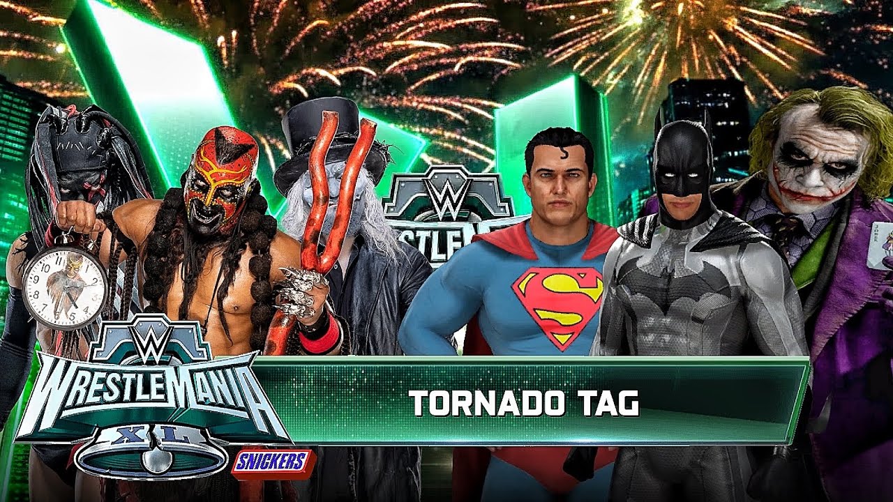 Uncle Howdy , Demon Balor , Boogeyman Vs Batman , Superman , Jocker - Tag Team Match At Wrestlemania