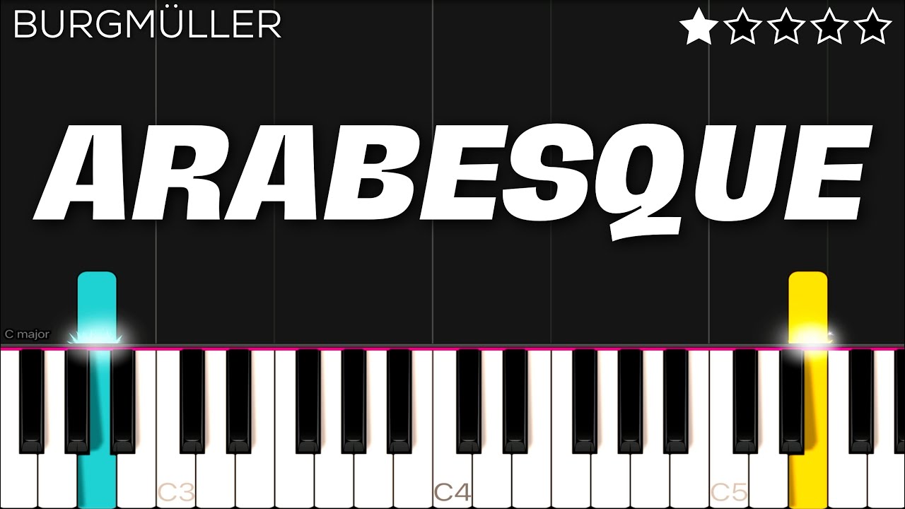 Burgmüller - Arabesque, Op. 100, No. 2 | EASY Piano Tutorial