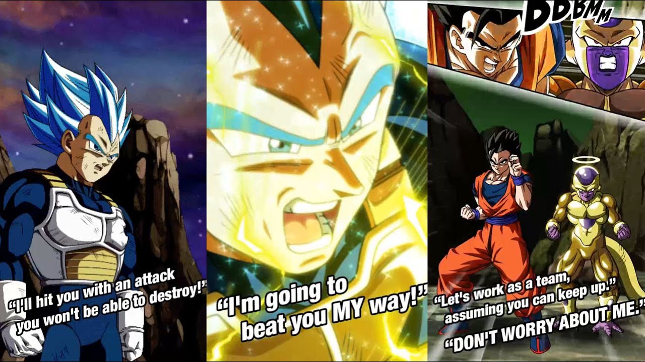 GLOBAL! LR SSBE VEGETA ENGLISH ACTIVE SKILL, REVIVAL, SUPER ATTACKS + GOHAN & FRIEZA!