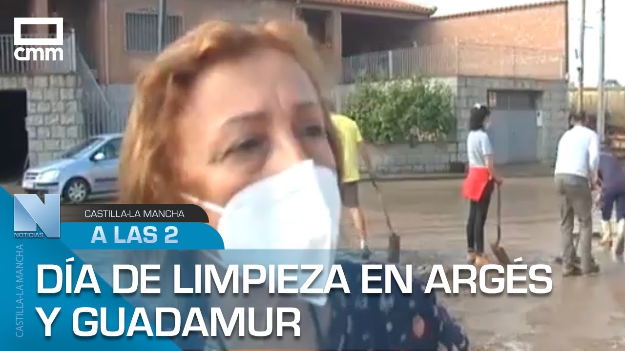 Día de limpieza en Argés y Guadamur tras la intensa ríada