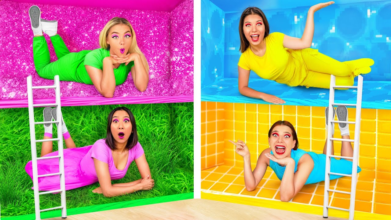 Секретные Домики под Кроватью | Четыре Цвета Челлендж от GoFun Challenge