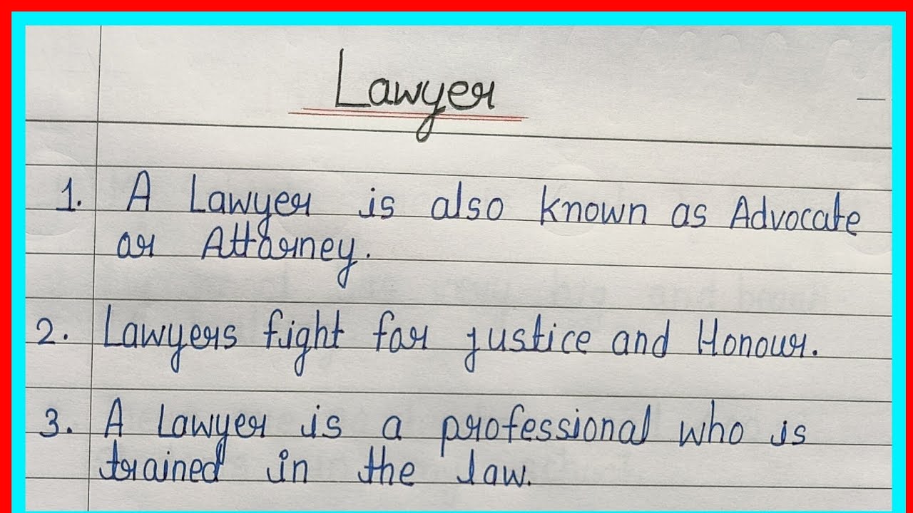10 Lines Essay On Lawyer || Essay On Lawyer In English ||