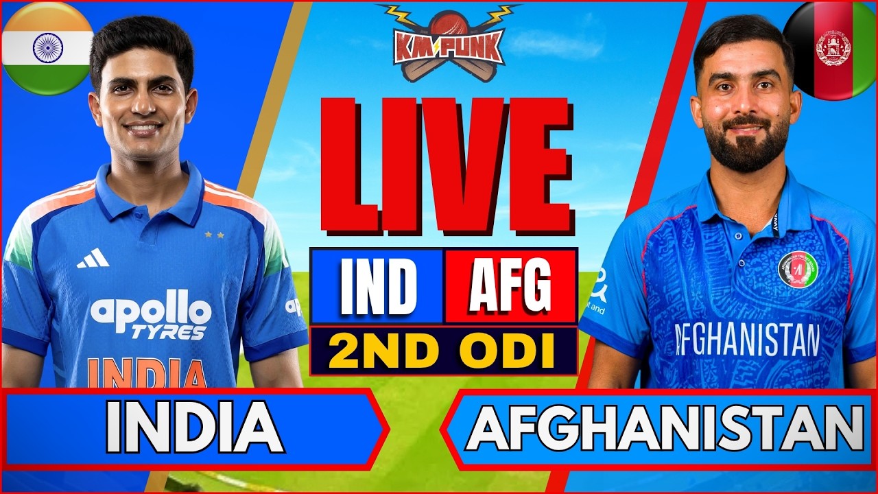 🔴LIVE: India vs Afghanistan, 2nd ODI | IND vs AFG Live match Today | Live Cricket Score & Commentary