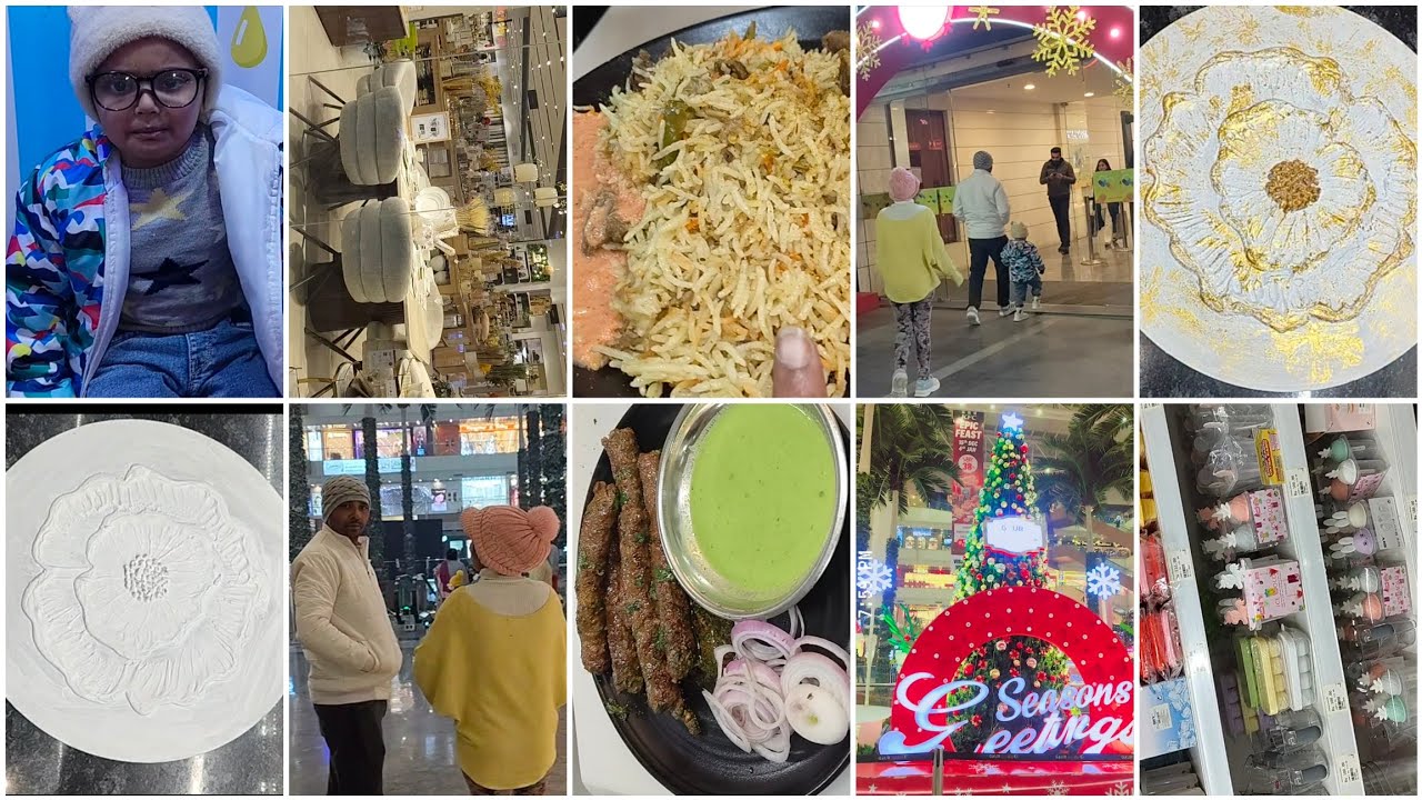 Winter masti karne Gaye Gaur City Mall # diy texture art 🎨# dinner 🍽️# @anaya211 ( Gaur City 🏙️ )