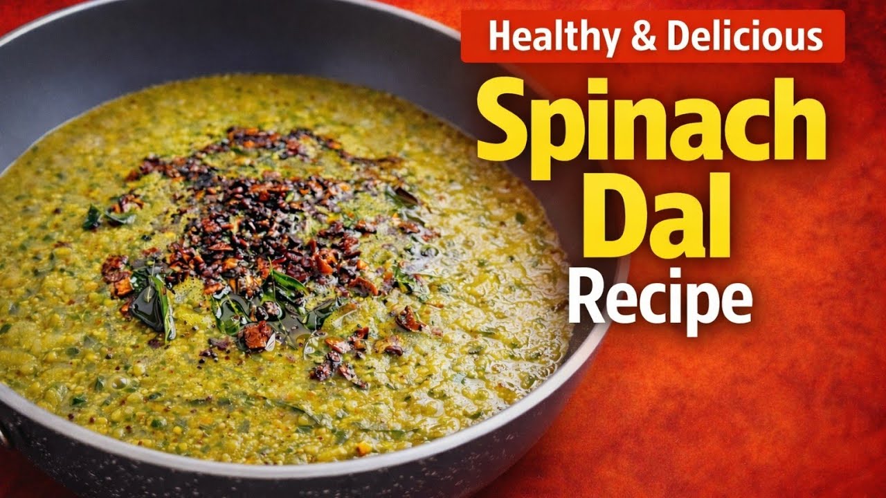 Healthy Spinach Dal in 20 minutes || Have it with Hot Rice + Ghee = Heaven! #Gowri360