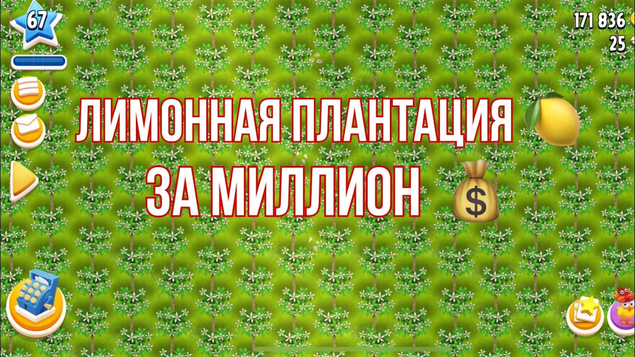 Hay Day #47 / 67 ур. / Моя первая грандиозная плантация 🍋
