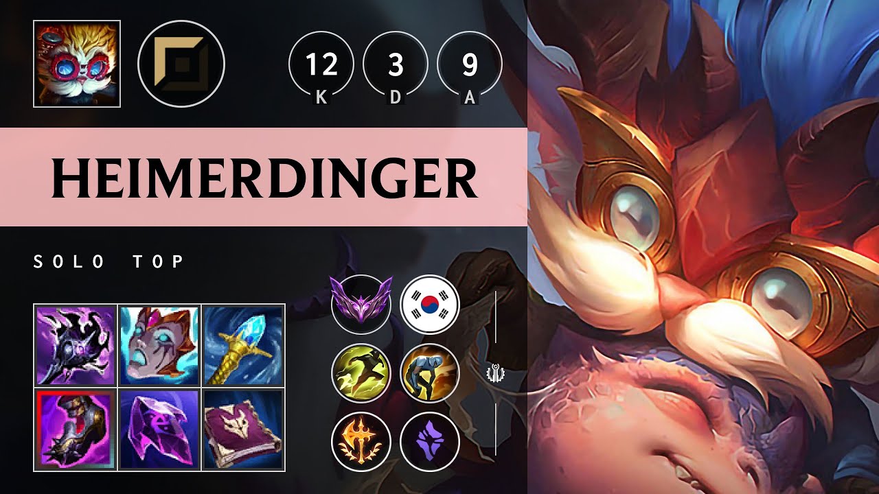 Heimerdinger Top vs Malphite - KR Master Patch 25.19