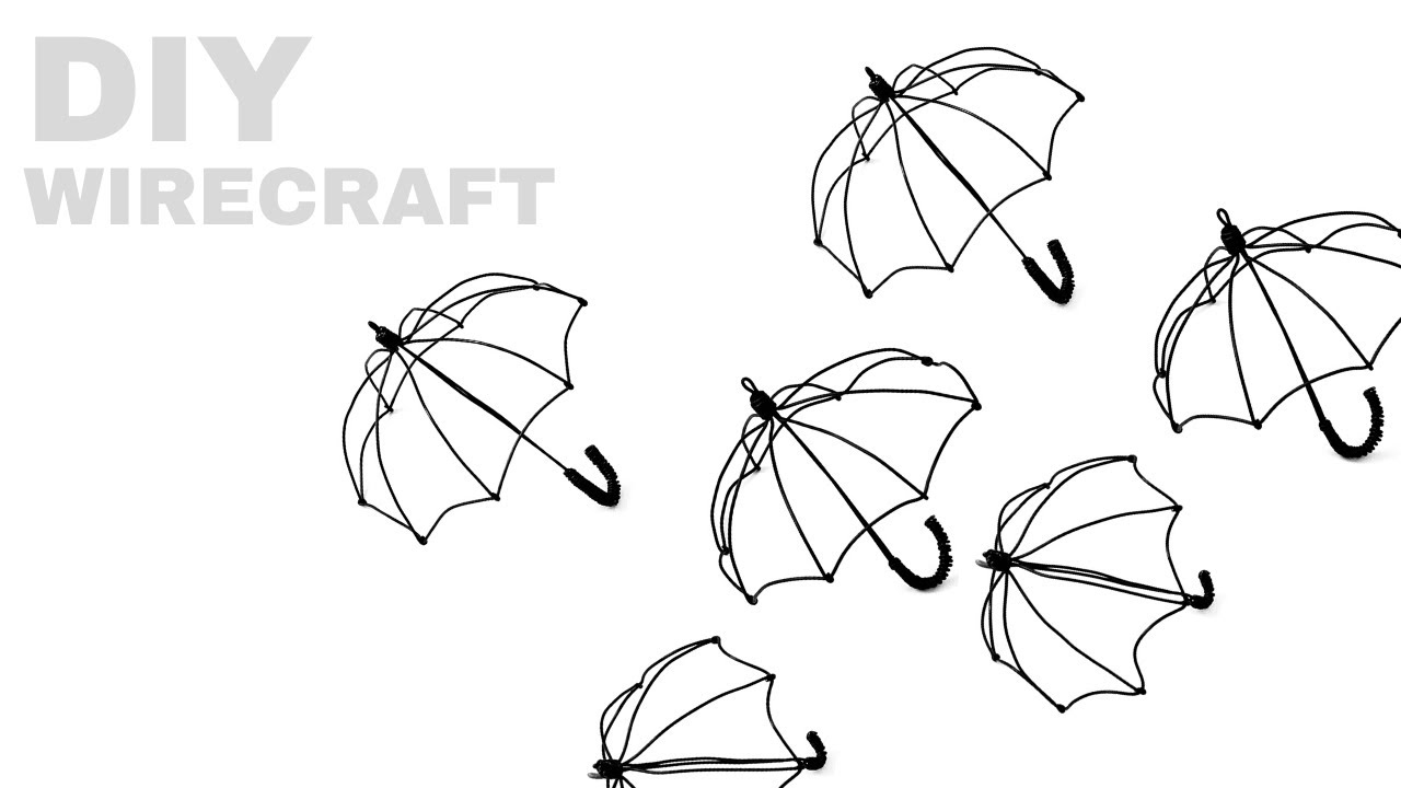 【ワイヤークラフト】ワイヤーで「傘」雨の季節も楽しく感じる雑貨の作り方|how to make a wire umbrella