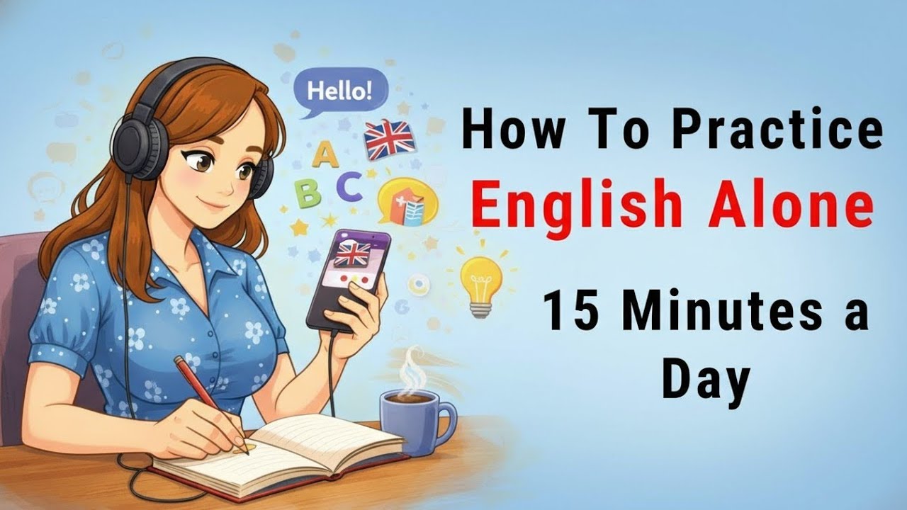 How to Practice English Alone at Home | 15 Minutes a Day for Fluency | Simple English Talk
