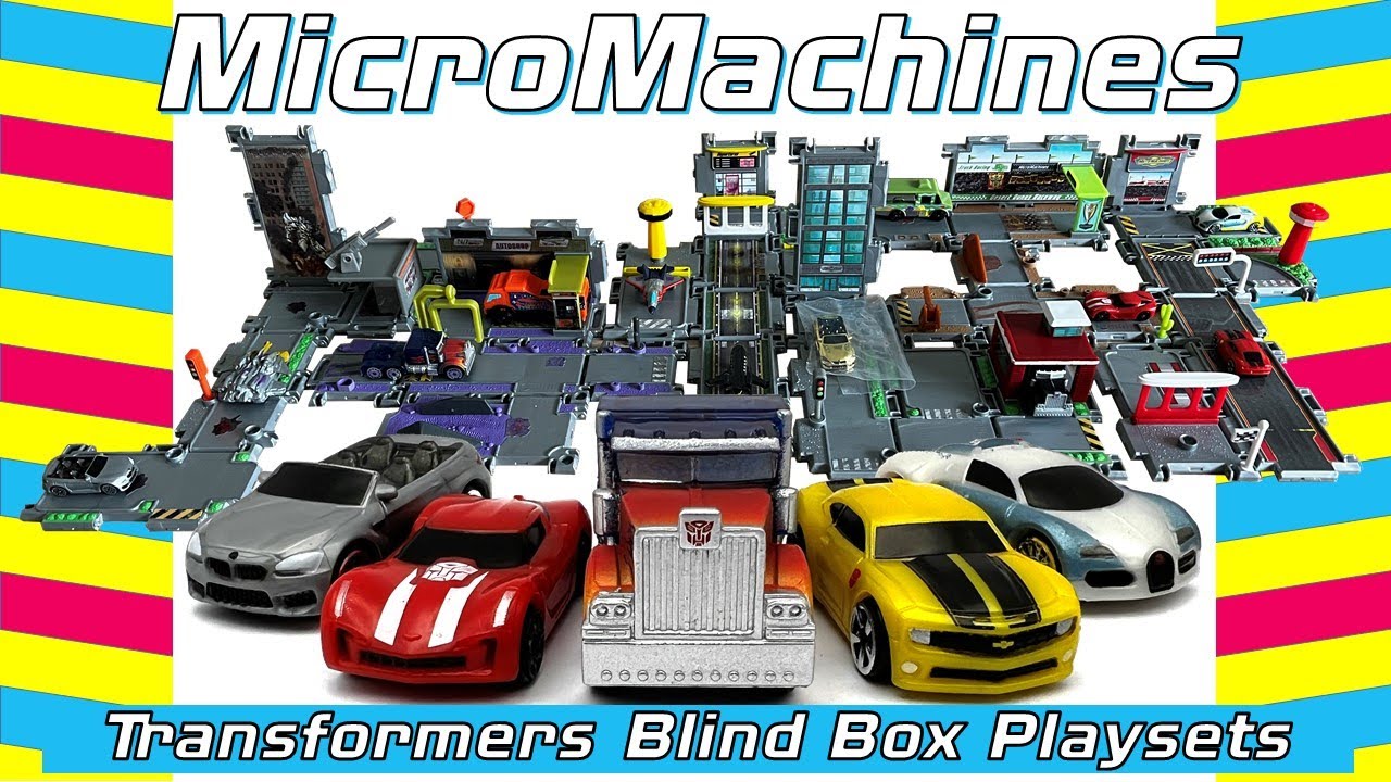 Micro Machines Transformers and vehicle Mystery Playsets Camaro BMW Optimus Prime Bugatti unboxing