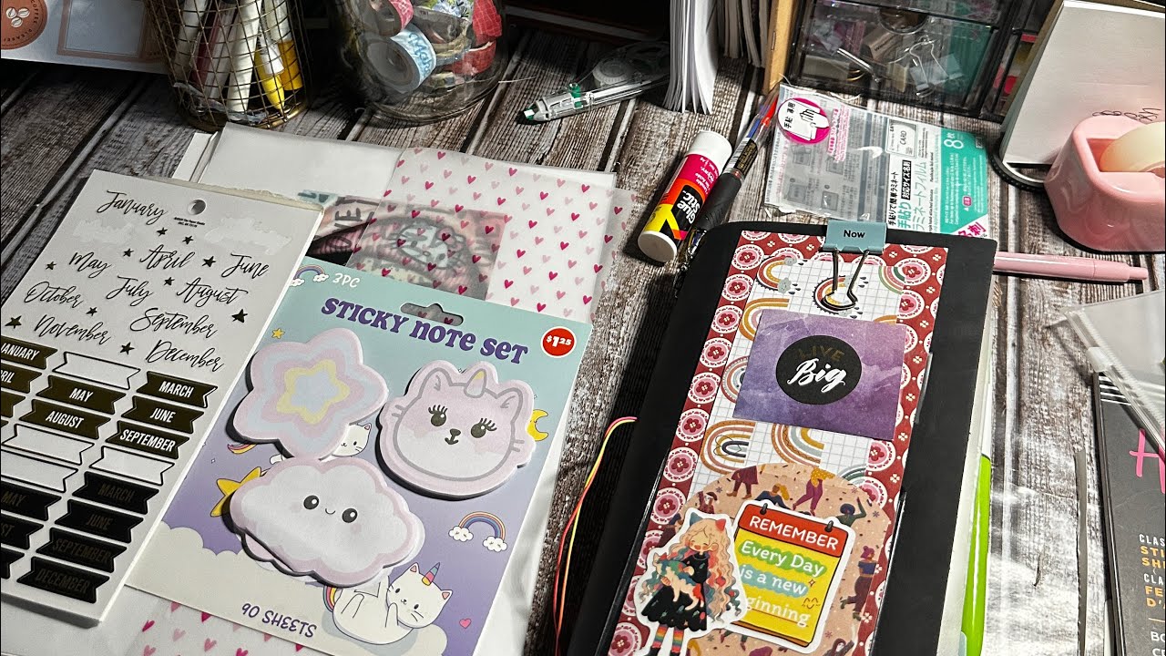 Very Chaotic Chat, Setup & Decor Heavy Standard Travelers Notebook 