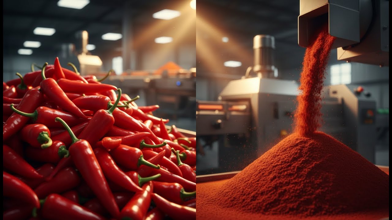Inside an Indian Chili Powder Factory – From Fresh Chilies to Premium Spice