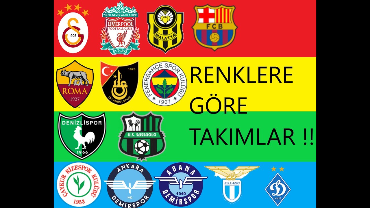 Renklere göre takımlar.
