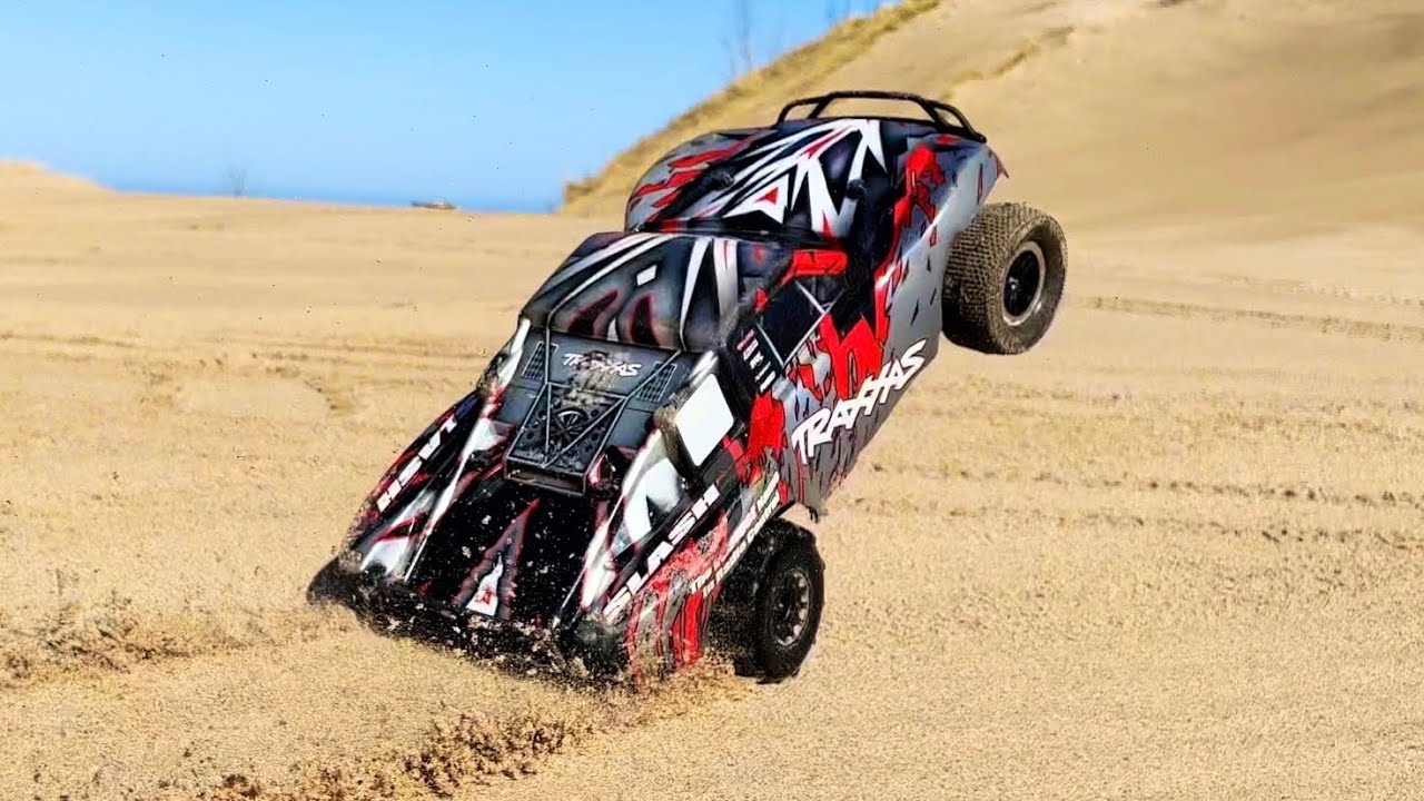 Cheapest Traxxas Slash 2wd ~ PADDLE TIRES and SAND DUNES!!