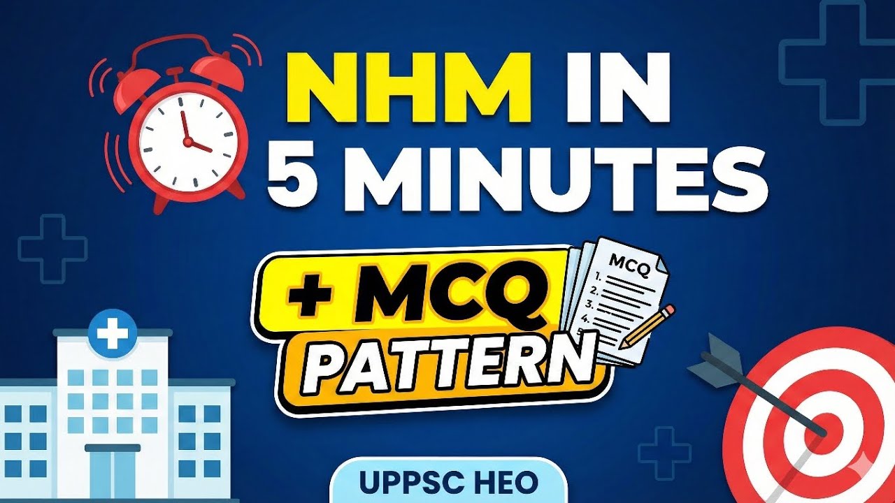 National Health Mission (NHM) in 5 Minutes | MCQ Pattern + One-Shot Revision | UPPSC HEO